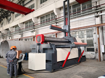Máquina laminadora de placa hidráulica de tipo lineal de 4 rodillos